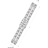 ハリヤードテンショナー32 セット 1090mm・メーカー品番 511-666-10（メーカー寸法図）