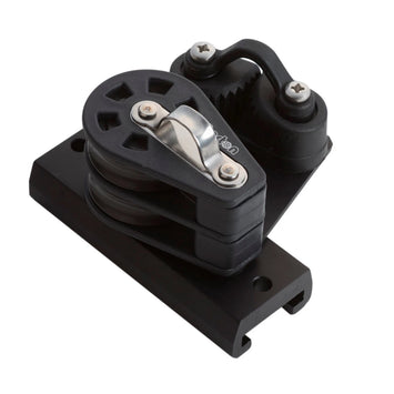28mm I Section Mainsheet Track End Fitting With Double Sheave, Becket and Cam