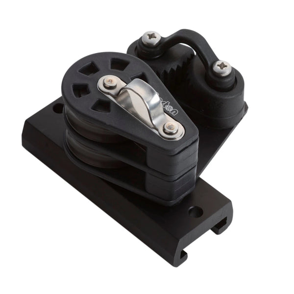 28mm I Section Mainsheet Track End Fitting With Double Sheave, Becket and Cam