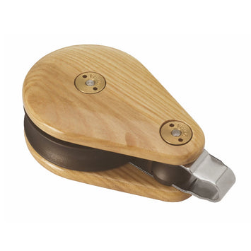 Wooden Block 80mm Single Fixed Eye