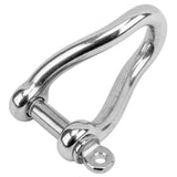 丸型ボディ ツイストシャックル 直径8mm (ROUND BODY TWISTED SHACKLE 8MM DIA.)