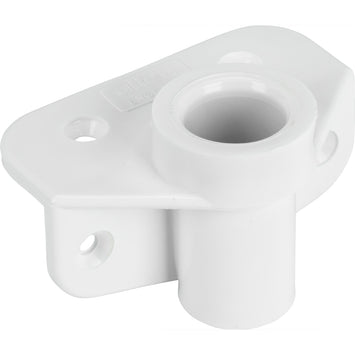 white plastic side mounted rowlock socket (A.392W)