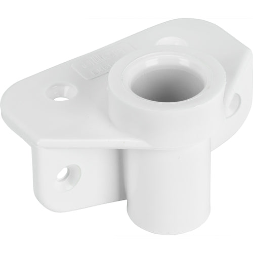 white plastic side mounted rowlock socket (A.392W)