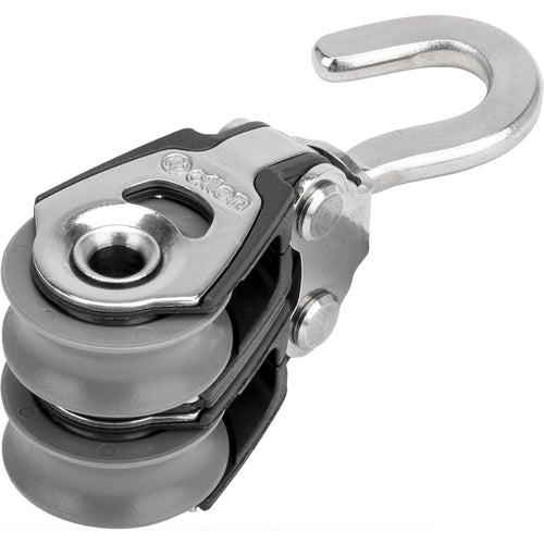 20mmプレーンベアリングダブルブロック（スイベルフック付き） (20MM PLAIN BEARING DOUBLE BLOCK WITH SWIVEL HOOK)