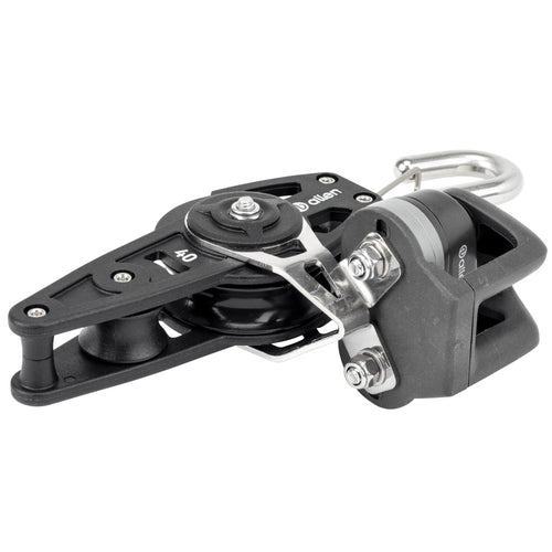40mmダイナミックフィドルブロック/ベケット（フックとA.77クリート付き） (40MM DYNAMIC FIDDLE BLOCK/BECKET WITH HOOK AND A..77 CLEAT)