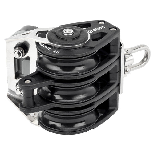 40mmダイナミックトリプルブロック/ベケット（スイベルおよびA.77クリート付き） (40MM DYNAMIC TRIPLE BLOCK/BECKET WITH SWIVEL AND A..77 CLEAT)