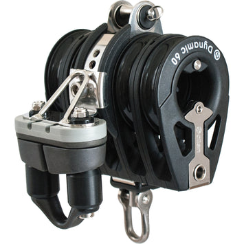 60mmクイント切替式ラチェットブロック（ベケットおよびクリート付き） (60MM QUINT SWITCHABLE RATCHET BLOCK WITH BECKET AND CLEAT)