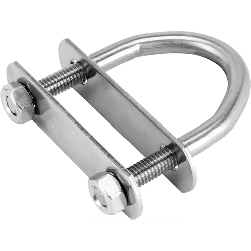 Uボルト - 上部および下部プレート - 8mmロッド 内幅43mm (U BOLT - TOP & BOTTOM PLATE - 8MM ROD 43MM INT WIDTH)