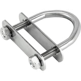 Uボルト（上下プレート付き） - 6mmロッド 内幅32mm (U BOLT WITH TOP & BOTTOM PLATE - 6MM ROD 32MM INT WIDTH)