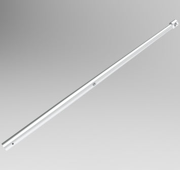 テーパー型支柱 長さ750mm x 外径25mm - ブラック (TAPERED STANCHION 750MM LONG X 25MM OD - BLACK)