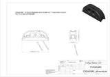 クイックリリースラインガイド (Quick-Release Line Guide, Deck Mount or 1" Stanchion Mount, Delrin)：商品・図面 2