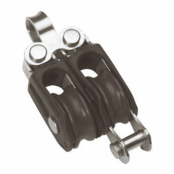 Size 0 20mm Plain Bearing Pulley Block Double Fixed Eye & Becket