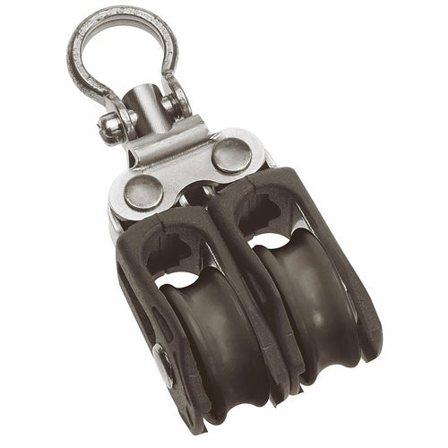 Size 0 20mm Plain Bearing Pulley Block Double Swivel