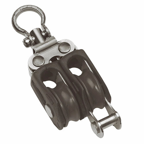 Size 0 20mm Plain Bearing Pulley Block Double Swivel & Becket