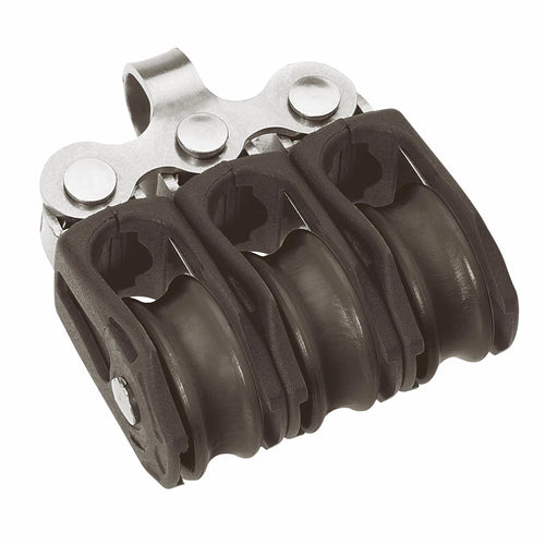 Size 0 20mm Plain Bearing Pulley Block Triple Fixed Eye