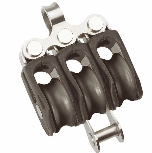 Size 0 20mm Plain Bearing Pulley Block Triple Fixed Eye & Becket