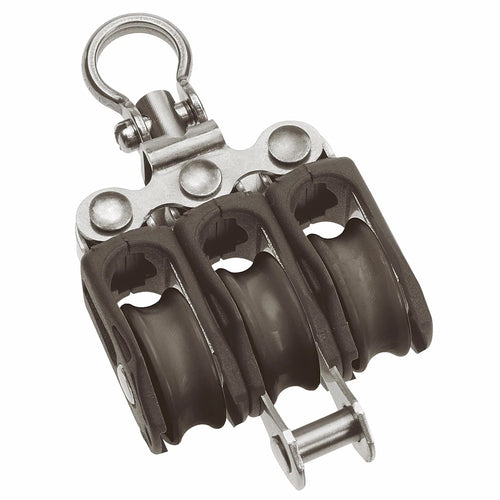 Size 0 20mm Plain Bearing Pulley Block Triple Swivel & Becket