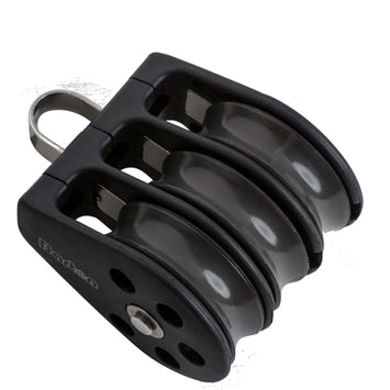 Size 1 30mm Plain Bearing Pulley Block Triple, Fixed Eye