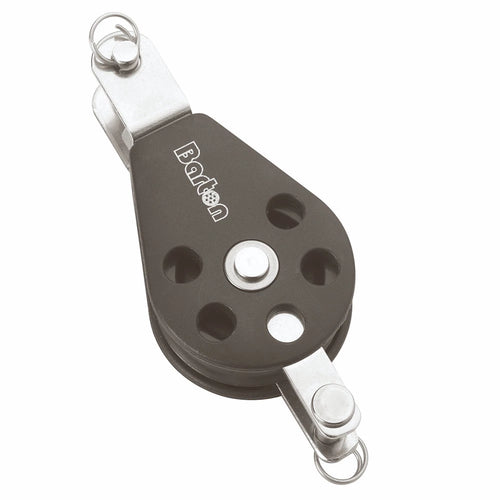 Size 2 35mm Plain Bearing Pulley Block Single Double Tang & Becket