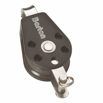 Size 2 35mm Plain Bearing Pulley Block Single Fixed Eye & Becket