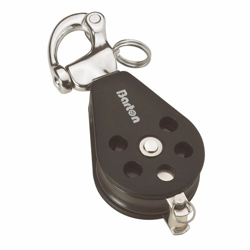 Size 2 35mm Plain Bearing Pulley Block Single Snap Shackle Becket & Cam