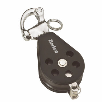 Size 3 45mm Plain Bearing Pulley Block Single Snap Shackle & Becket