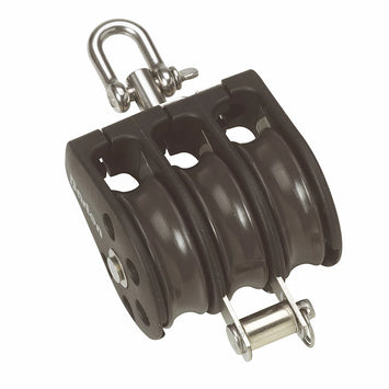 Size 3 45mm Plain Bearing Pulley Block Triple Swivel & Becket
