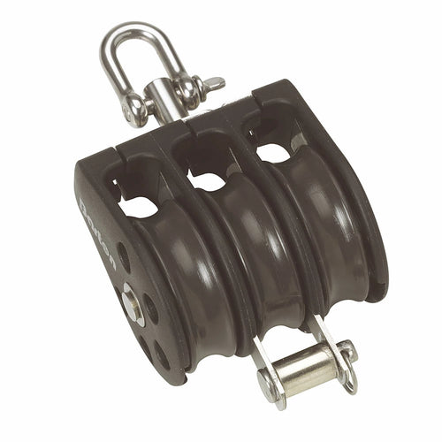 Size 3 45mm Plain Bearing Pulley Block Triple Swivel & Becket