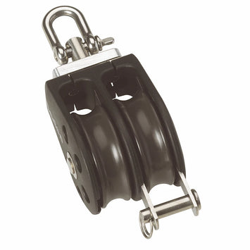 Size 5 54mm Plain Bearing Pulley Block Double Swivel & Becket