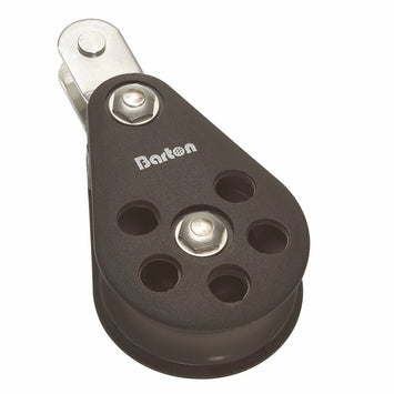 Size 6 64mm Plain Bearing Pulley Single Block Double Tang