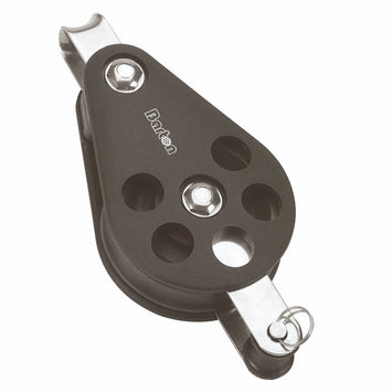 Size 6 64mm Plain Bearing Pulley Block Single Fixed Eye & Becket
