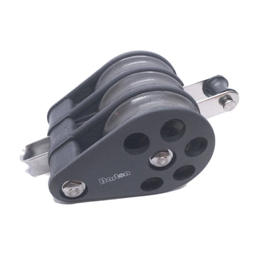 Size 6 64mm Plain Bearing Pulley Block Triple Fixed Eye & Becket