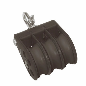 Size 6 64mm Plain Bearing Pulley Block Triple Swivel