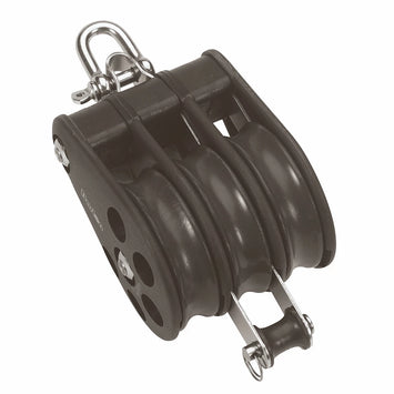 Size 7 70mm Plain Bearing Pulley Block Triple Reverse Shackle & Becket