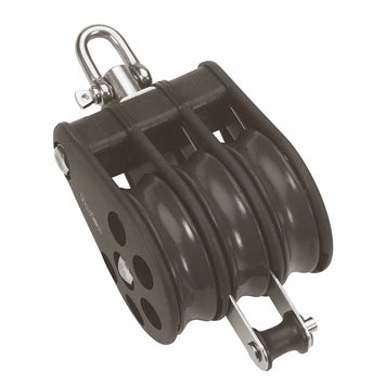 Size 7 70mm Plain Bearing Pulley Block Triple Swivel & Becket