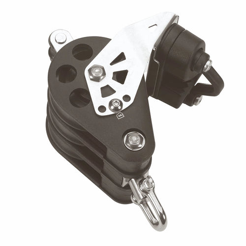 Size 7 70mm Plain Bearing Pulley Block Triple Swivel Becket & Cam