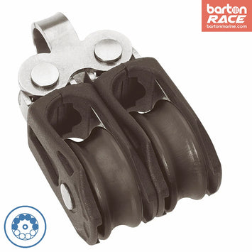 Size 0 20mm Ball Bearing Pulley Block Double With Fixed Eye