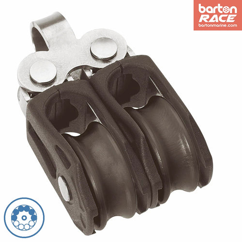 Size 0 20mm Ball Bearing Pulley Block Double With Fixed Eye