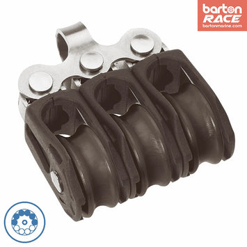 Size 0 20mm Ball Bearing Pulley Block Triple With Fixed Eye