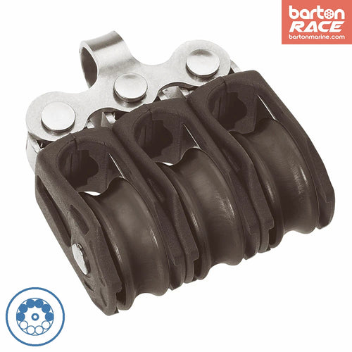 Size 0 20mm Ball Bearing Pulley Block Triple With Fixed Eye