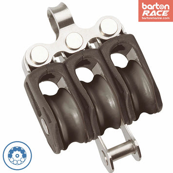 Size 0 20mm Ball Bearing Pulley Block Triple Fixed Eye & Becket
