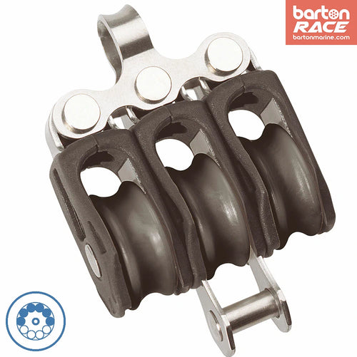 Size 0 20mm Ball Bearing Pulley Block Triple Fixed Eye & Becket