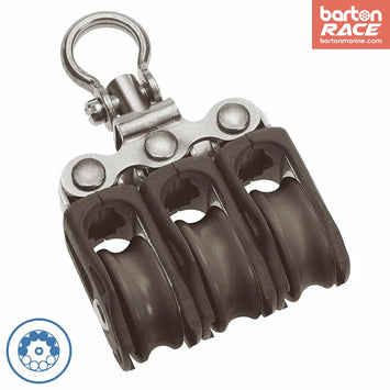Size 0 20mm Ball Bearing Pulley Block Triple With Swivel