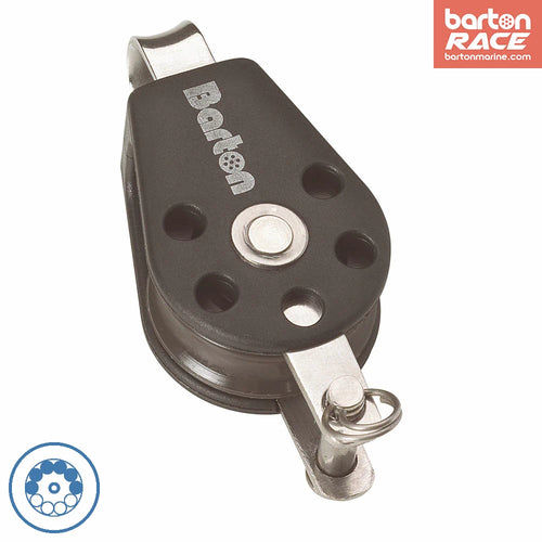 Size 1 30mm Ball Bearing Pulley Block Single Fixed Eye & Becket