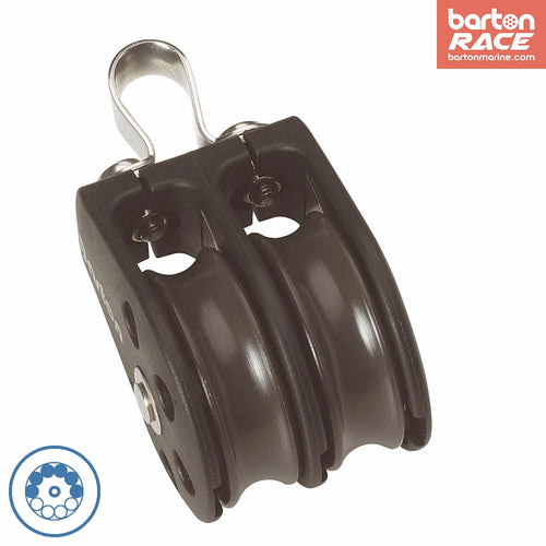 Size 1 30mm Ball Bearing Pulley Block Double With Fixed Eye