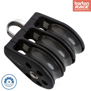 Size 1 30mm Ball Bearing Pulley Block Triple With Fixed Eye