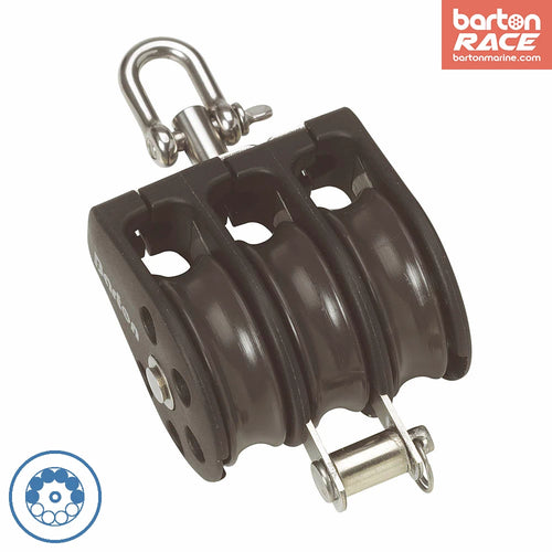 Size 1 30mm Ball Bearing Pulley Block Triple Swivel & Becket