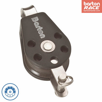Size 2 35mm Ball Bearing Pulley Block Single Fixed Eye & Becket
