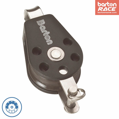 Size 2 35mm Ball Bearing Pulley Block Single Fixed Eye & Becket