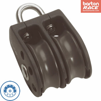 Size 2 35mm Ball Bearing Pulley Block Double Block Fixed Eye